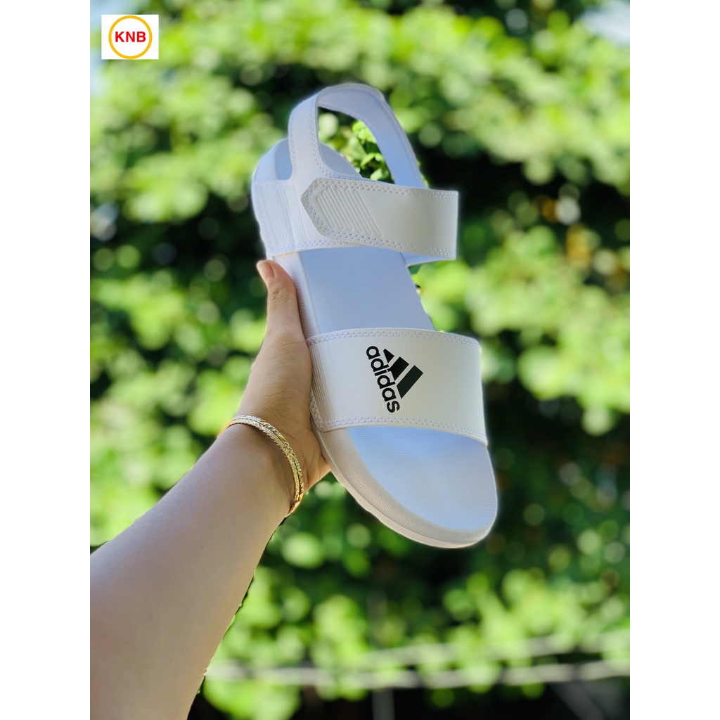 Giày Sandal -FREESHIP- Dép Sandal nam nữ , Quai hậu bền đẹp đế bằng siêu nhẹ, DAS màu trắng