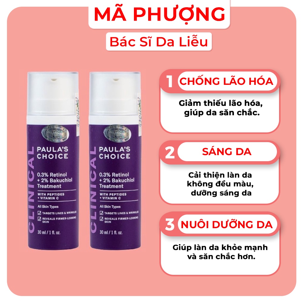 0.3% RETINOL + 2% BAKUCHIOL PAULA'S CHOICE tinh chất chống lão hoá