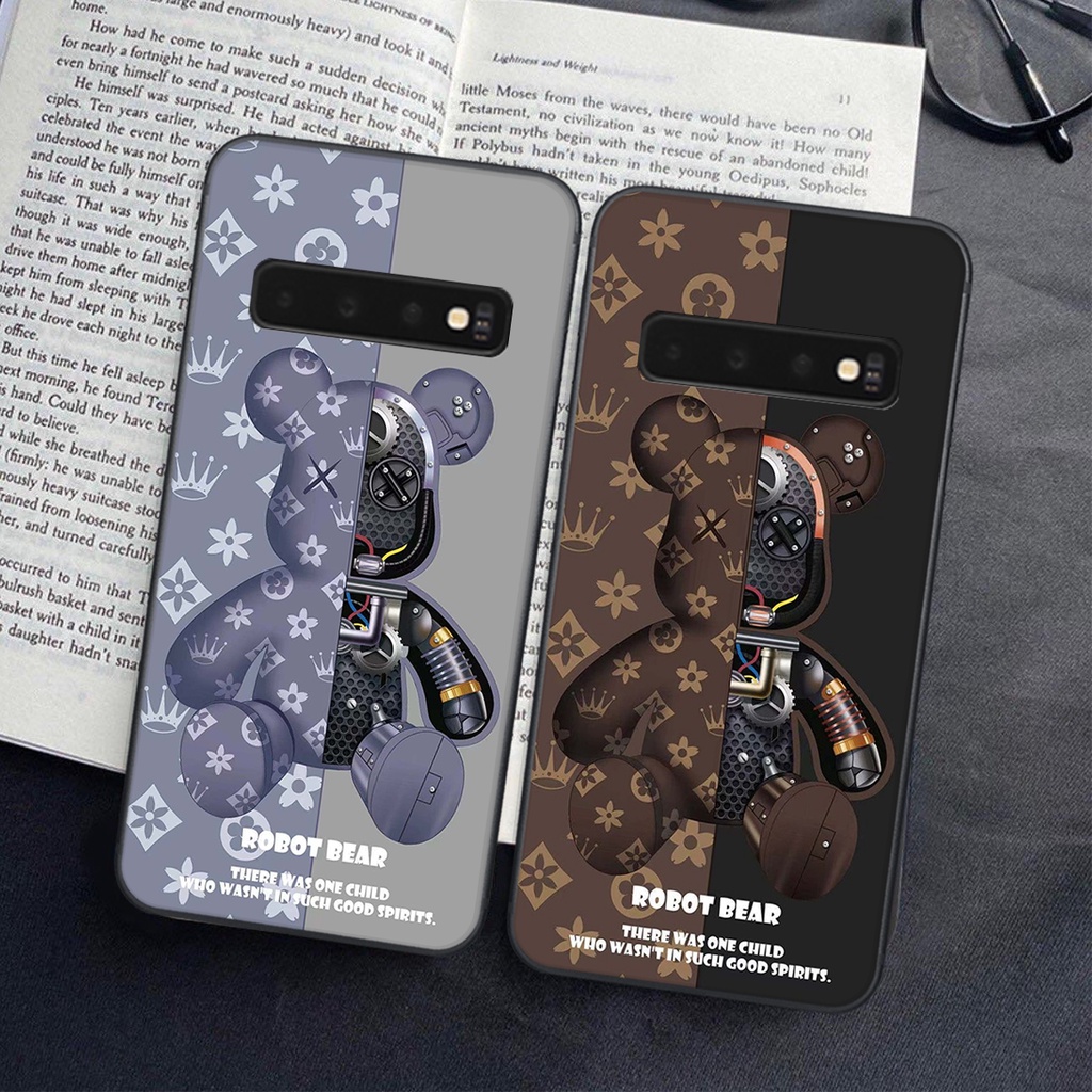Ốp lưng Samsung Galaxy S10 / S10 PLUS / S10 5G in hình Gấu nâu - hồng, Gấu Be@rick  cực CUTE, DỄ THƯƠNG
