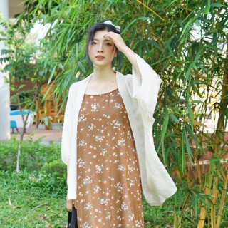 Váy 2 dây đuôi cá họa tiết hoa