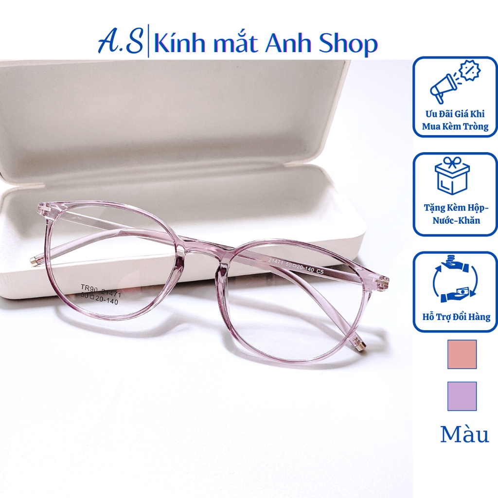 Kính tròn thời trang nữ giới chất liệu nhựa dẻo cỡ nhỏ 21471