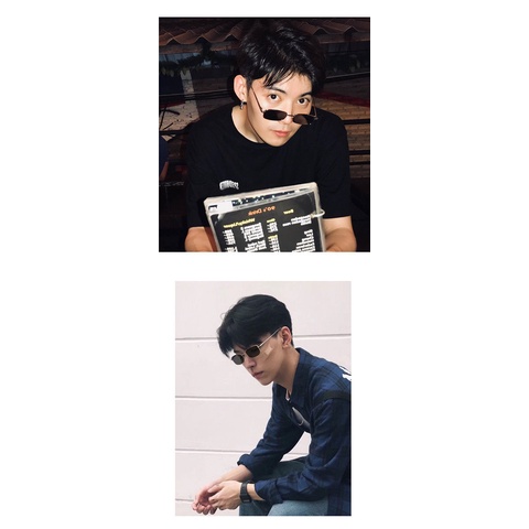 Kính mát gọng vuông nhỏ phong cách thời trang Hàn Quốc dành cho nam và nữ