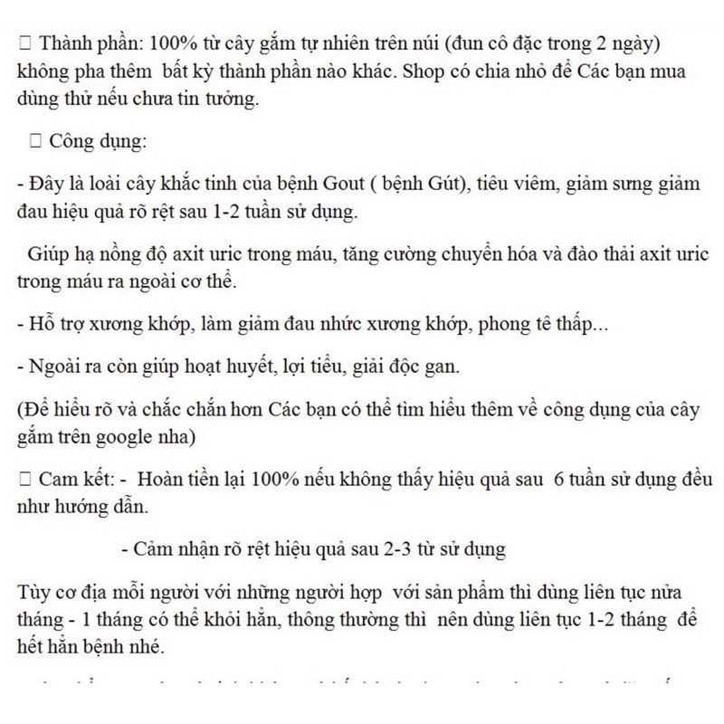 100g Cao gắm đỏ xịn thơm mới nhất