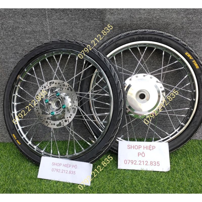 BÁNH CĂM MIO LUVIAS CLICK AIRBLADE VISION VARIO NIỀNG UNIONVD ĐÙM MẠ CROM KÈM ĐĨA ỐC KIỂU TRƯỚC FULL VỎ CRV THÁI LAN