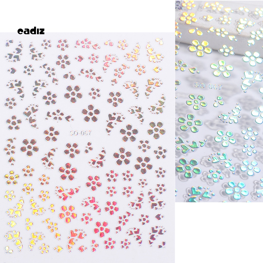 Nhãn Dán Trang Trí Móng Tay Hình Bông Hoa 3D DIY