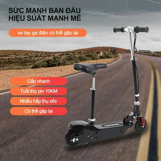 Xe điện mini   bản cao cấp gấp gọn E- SCOOTER  Bộ  sạc xe điện  cơ 120W,  pin 4.5AH / 24V, tải trọng 80kg, tặng kèm giỏ đồ