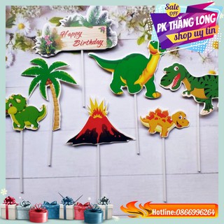 Set cắm khủng long Trang trí bánh kem - Trang trí bánh sinh nhật