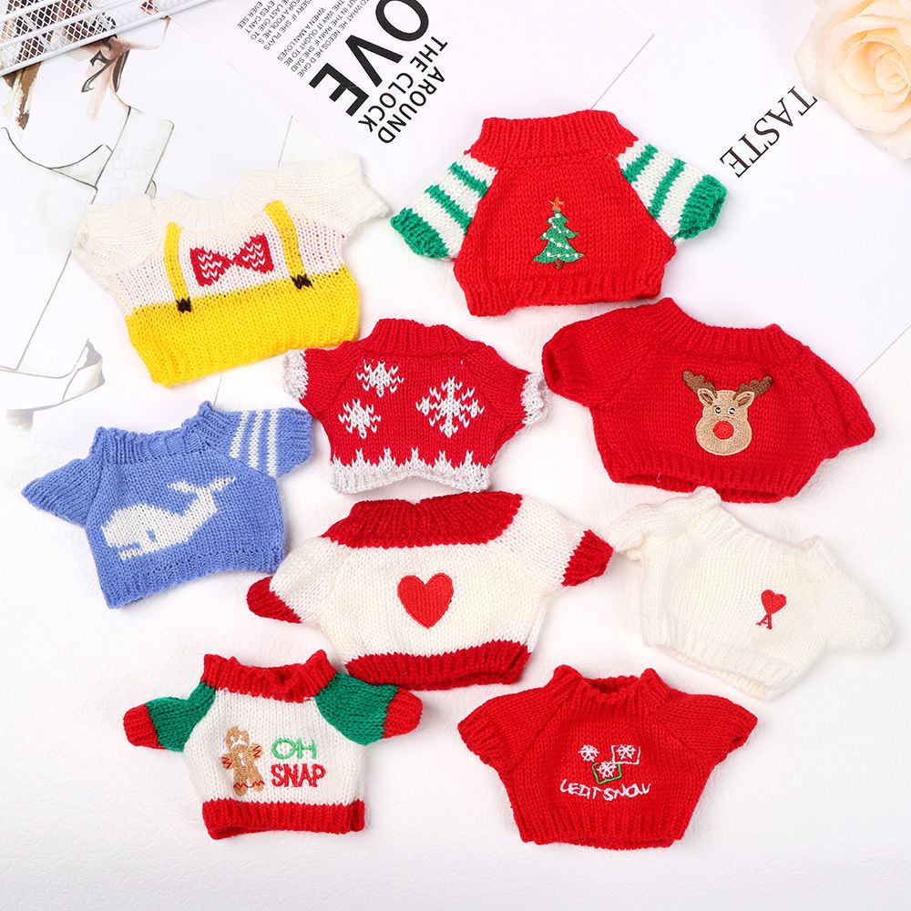 Đồ chơi búp bê mặc áo len mềm hình động vật mini dễ thương