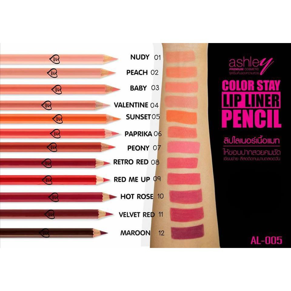 Son cây bút chì Sivanna Color Lip Liner - CAM KẾT CHÍNH HÃNG Thái Lan [Siêu rẻ- siêu lỳ- siêu đẹp]