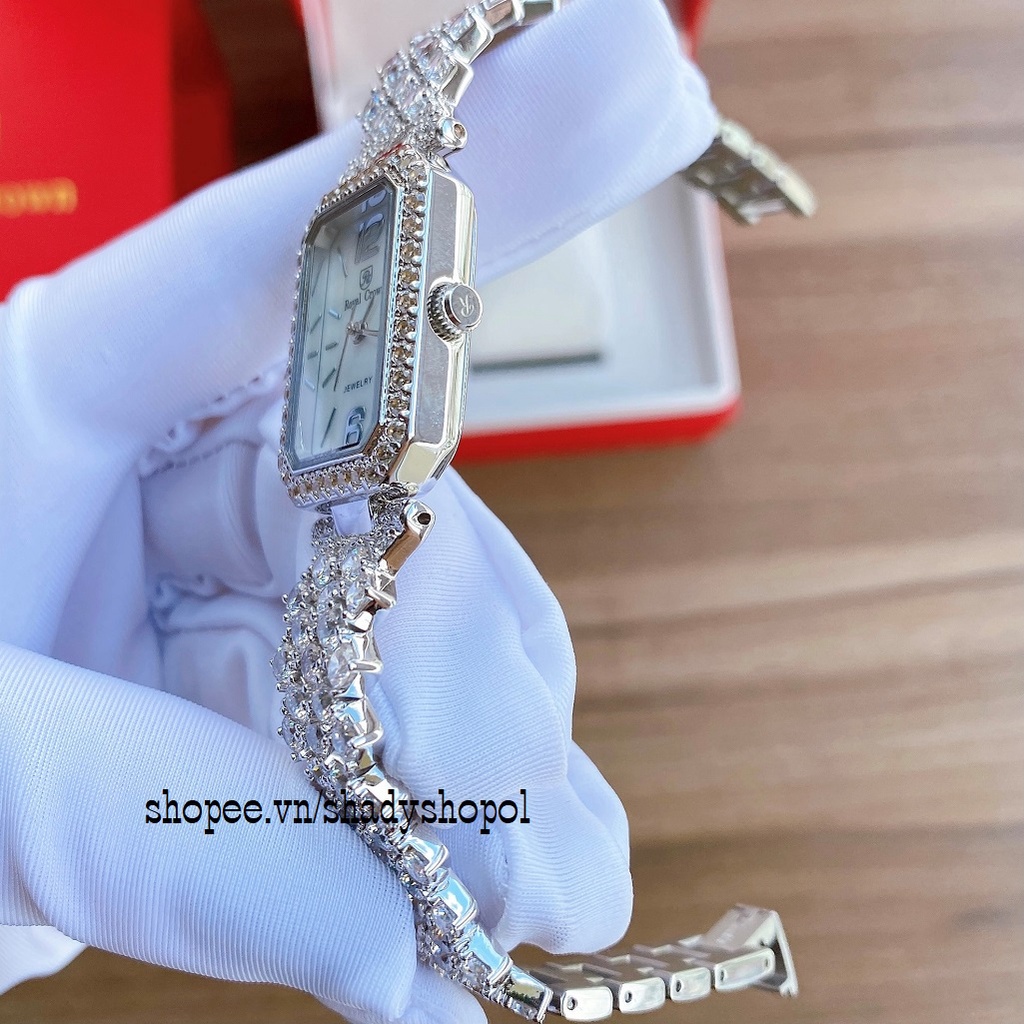 Đồng Hồ Royal Crown Nữ 6316 Chính Hãng Đính Đá Bạc