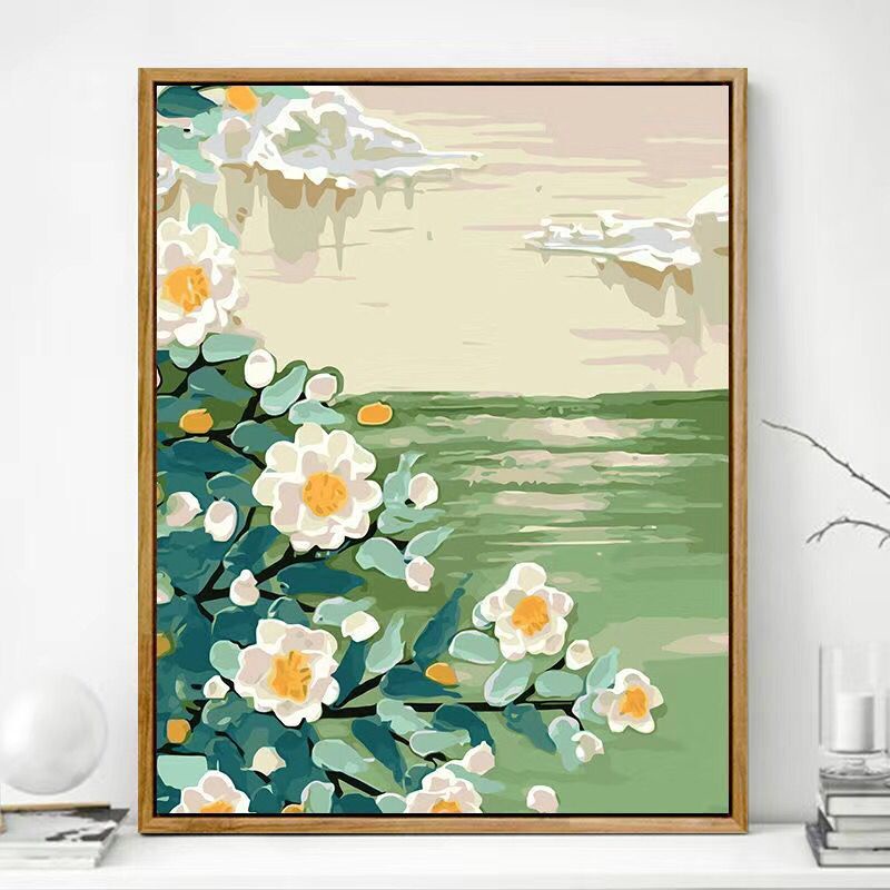 Bộ tranh sơn dầu Hamlet tô màu theo số đơn giản hình nghệ thuật ba chiều treo tường tinh tế cỡ 30*40/ 40*50cm