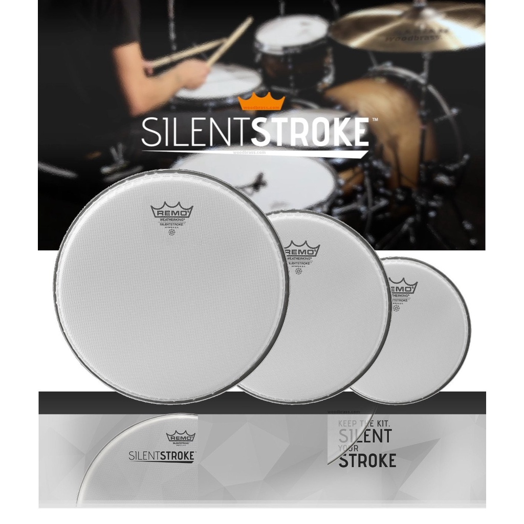 Mặt trống TOM giảm âm Remo Mỹ - Mặt trống Silent Stroke USA - Chính hãng đủ size
