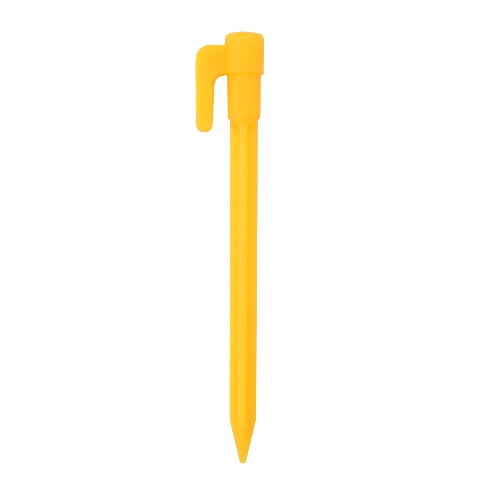 [Kitch]4pcs Yellow Outdoor Stakes Durable Plastic Hold Beach Towel Stakes for Outdoor Camping Picnics on a Blanket or