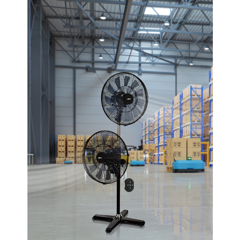 Quạt đứng công nghiệp 2 đầu AC AIS02D1818, màu đen , bảo hành 24 tháng