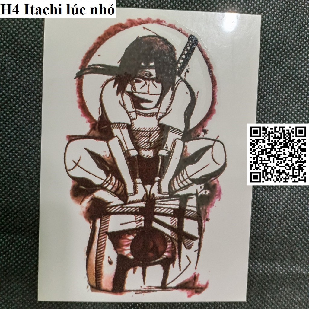 1552 Hình xăm Naruto hình Pain Sharingan Kakashi Itachi