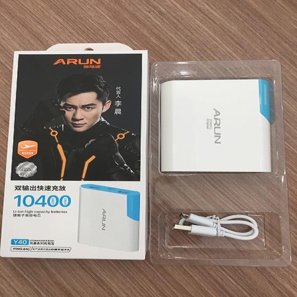 Pin dự phòng Arun 10400mAh - Y40 TQ