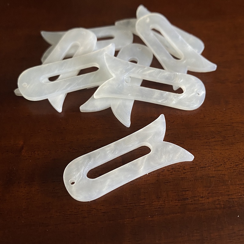 1 phiến xà cừ resin họa tiết 40*20mm nguyên liệu làm trâm làm trang sức cổ trang