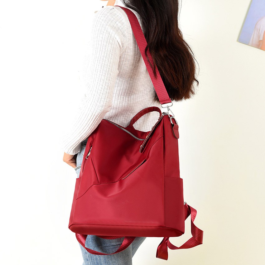 Balo nữ NASI B1001 - balo nữ đi học vải dù chống thấm đựng vừa A4 mẫu đẹp phong cách Hàn Quốc