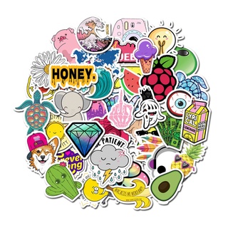 Sale 73% Set 50 Miếng Dán Trang Trí Chống Thấm Nước Kiểu Dáng Hoạt Hình Dễ Thương, 50pcs Giá gốc 34000đ - 5G37-1