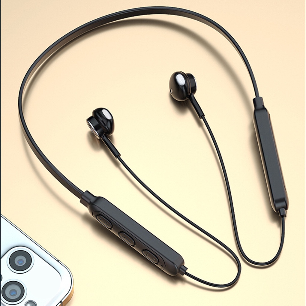 [Kitch]Neck Earbuds Bluetooth-compatible Button Control Earphone Stereo Portable Hands-free Music Walking Headset with