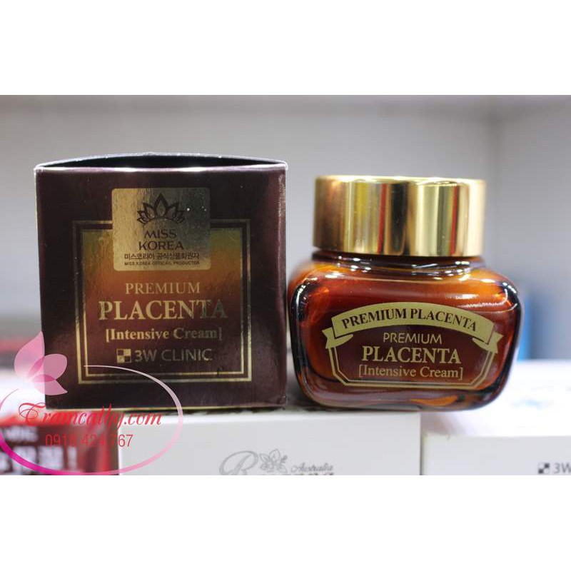 KEM DƯỠNG TRẮNG DA NHAU THAI CỪU 3W PLACENTA PREMIUM 50ML CHÍNH HÃNG