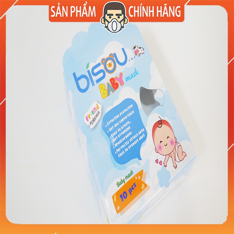 Khẩu trang 3d mask kid  Bisou trẻ em, sơ sinh (10 cái)