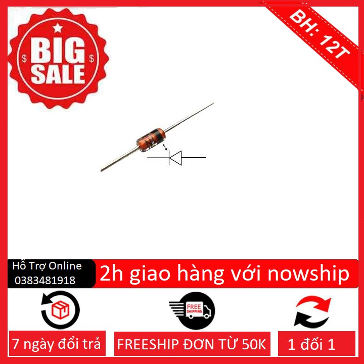 combo 10 DIODE 1N4148 (Combo 10 chiếc) diot 1n4148 | BigBuy360 - bigbuy360.vn
