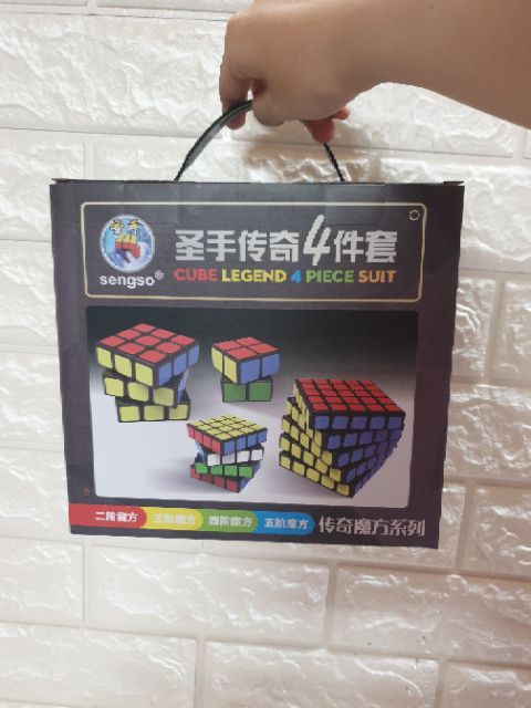 Hộp 4 rubik 2×2×2 3×3×3 4×4×4 5×5×5 đồ chơi cube