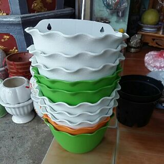 (SIÊU RẺ )10 chậu ốp tường màu  trắng trồng cây cảnh giảm giá