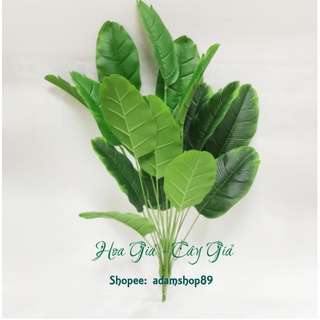Cây giả - Cây chuối cảnh 18 lá cao 80cm trang trí nội thất sang trọng