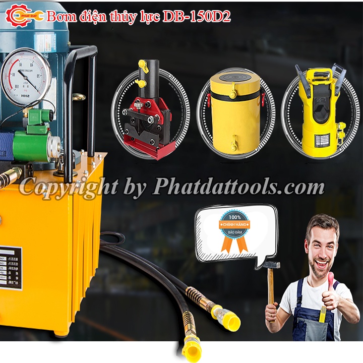 Bơm Điện Thủy Lực DB150D2-Van từ 2 đường dầu-Công suất 1500W-Bảo hành 6 tháng