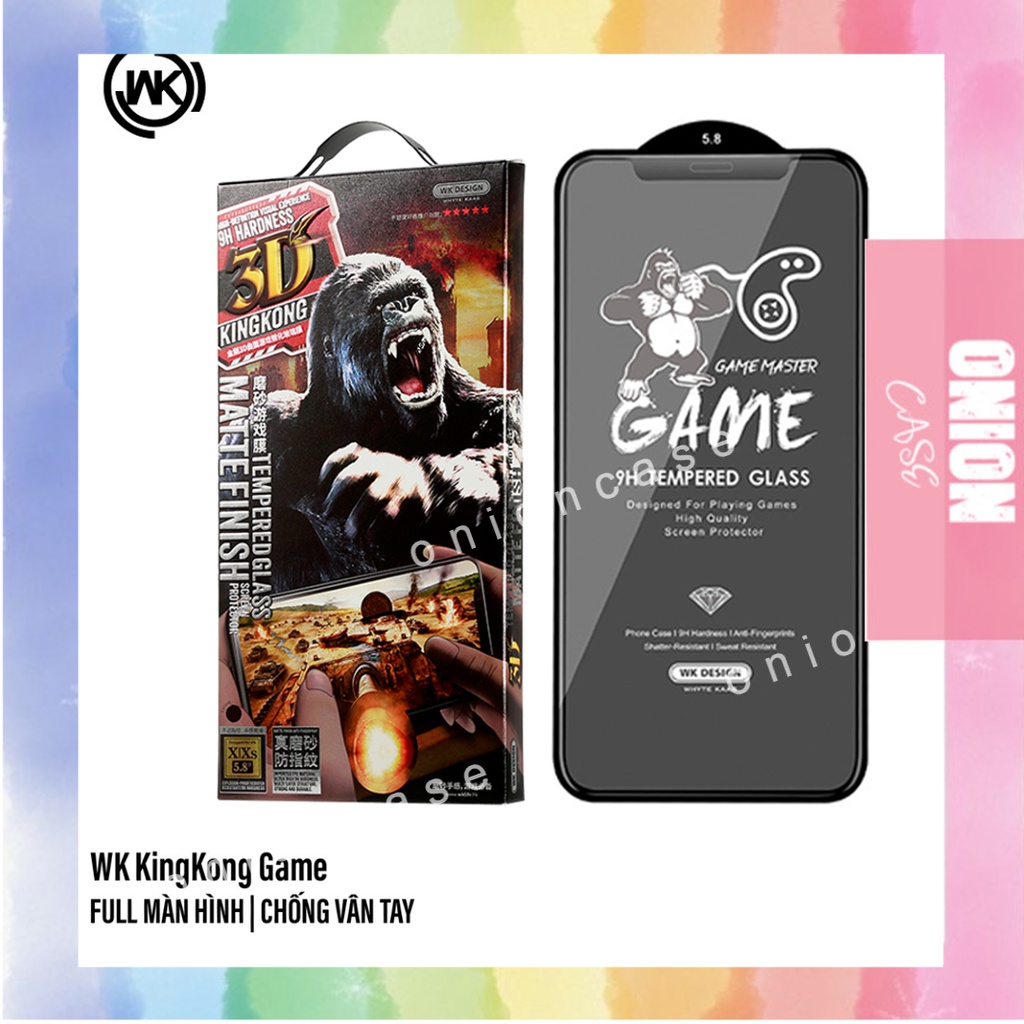 _ Kính cường lực KINGKONG WK hàng chuẩn loại 1 dành cho Iphone từ 6-XSMAX