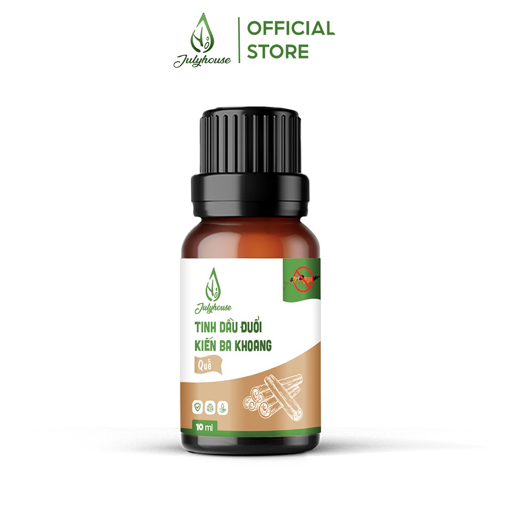 Tinh dầu Quế Đuổi Kiến Ba Khoang 10ml Julyhouse khử mùi, thơm phòng