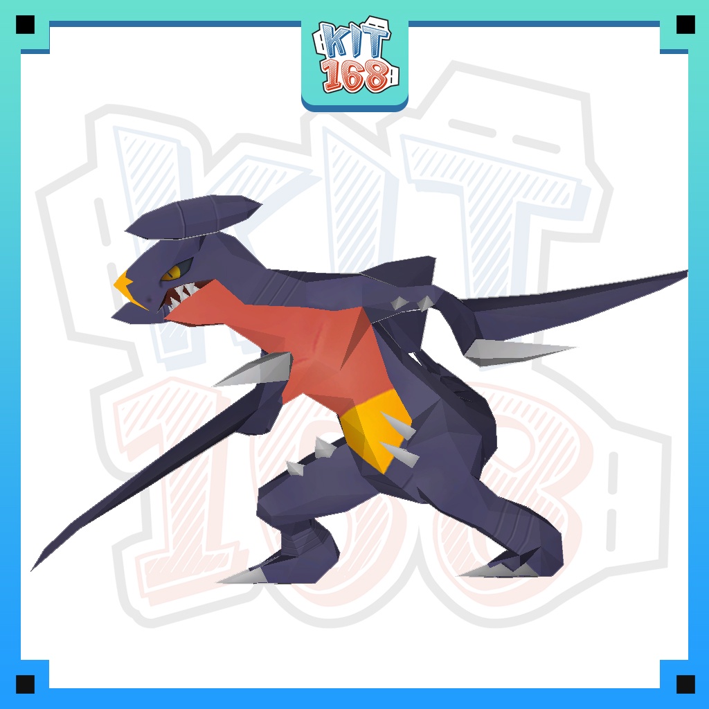 Mô hình giấy Anime Game Pokemon Garchomp ver 2