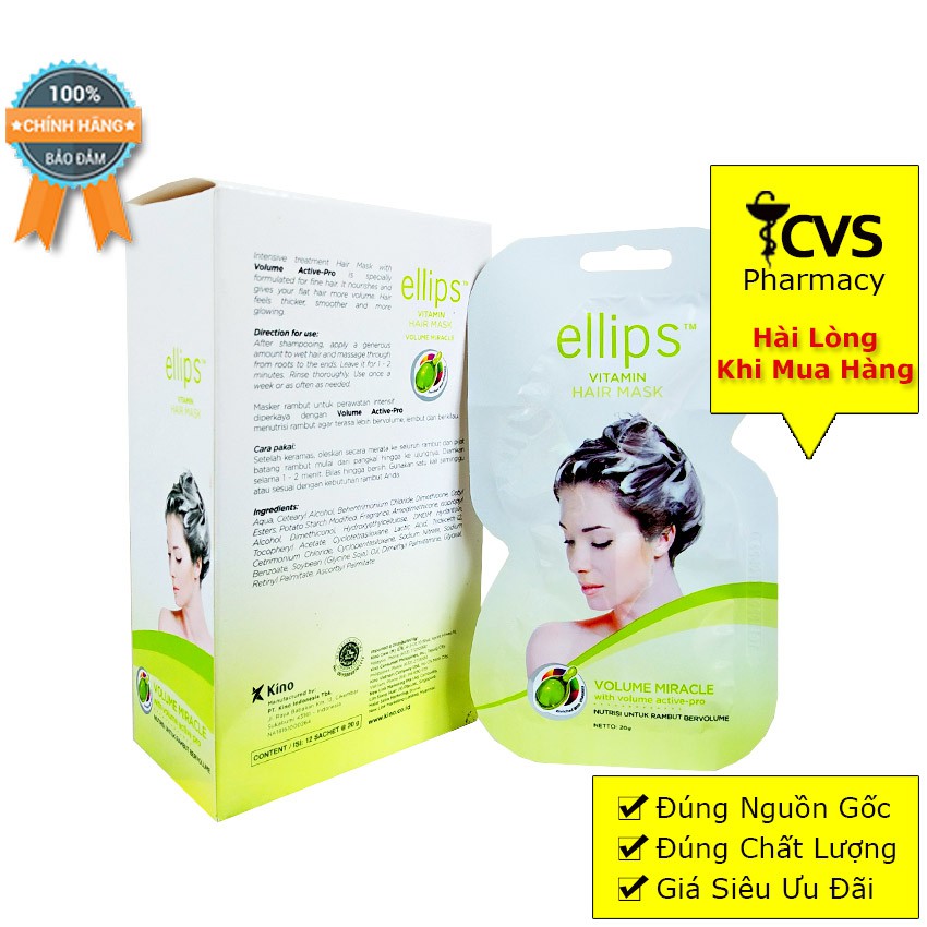 GÓI Ủ Tóc Ellips 20g - Dưỡng Chất Nuôi Dưỡng Mái Tóc Khỏe Mạnh