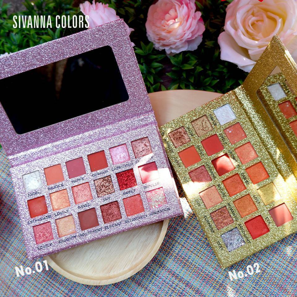 Bảng Màu Mắt ánh nhũ 18 ô HF6037  SIVANNA PRETTY GALAXY EYESHADOW PALETTE