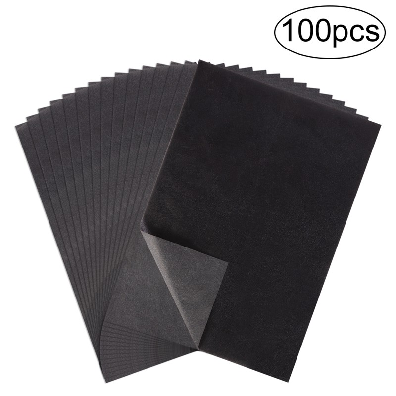 Set 100 Tờ Giấy Than A4 Màu Đen Dùng Để Vẽ Tranh Có Thể Tái Sử Dụng