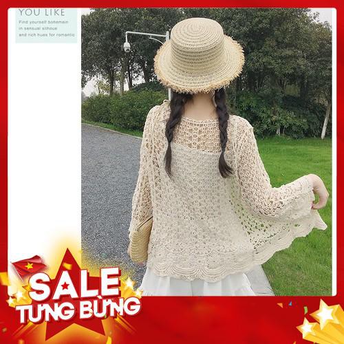 Áo khoác Kimono phối ren hoa thiết kế thanh lịch cho phái nữ -Hàng nhập khẩu