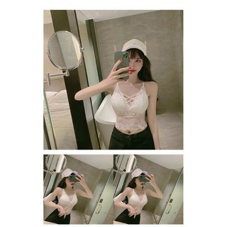 Áo Bra Ren Dây Chéo Form Lửng ( mã 170)