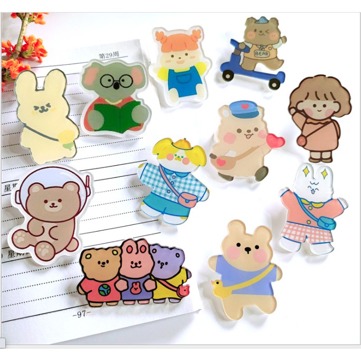 Pin stick cài balo , túi dễ thương