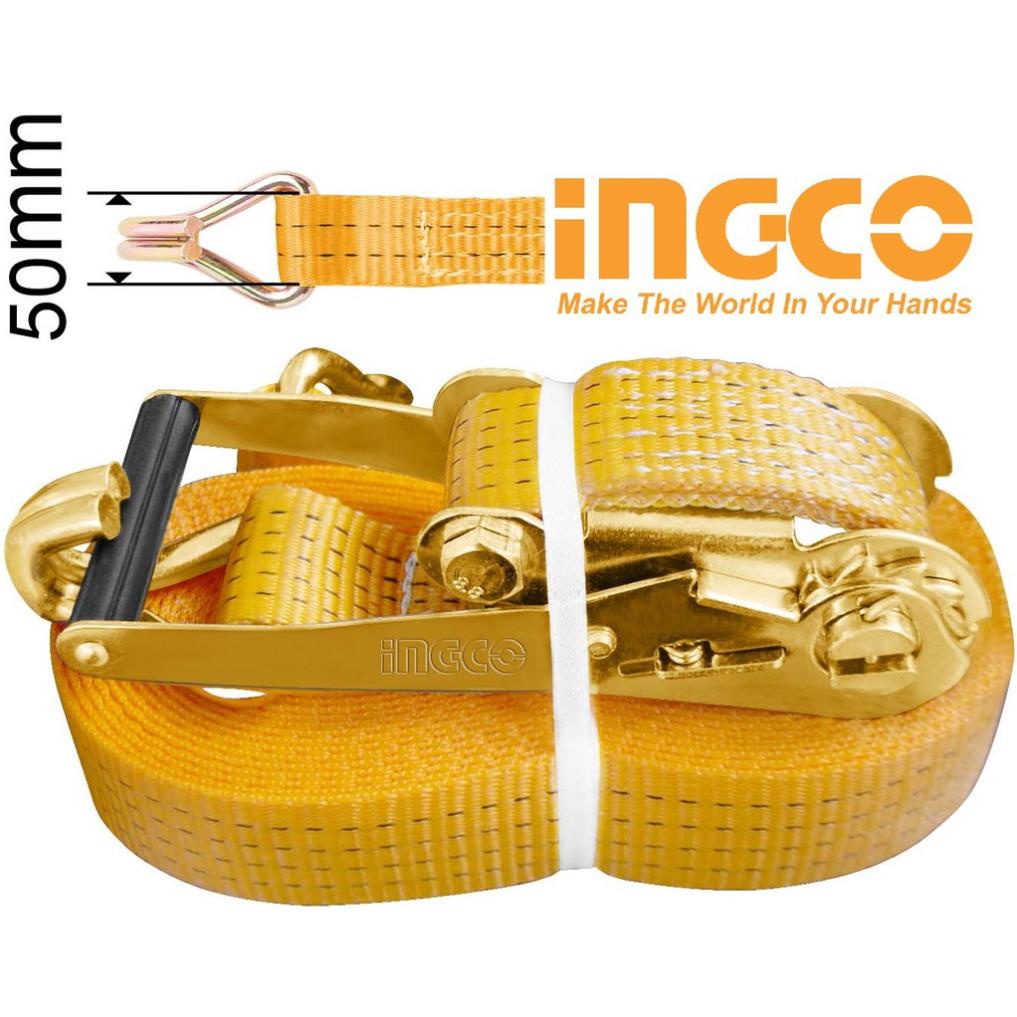 Dây chằng hàng tăng đơ bản 50mm chiều dài 6m Ingco HRSP361 [chịu tải tối đa 3 tấn]