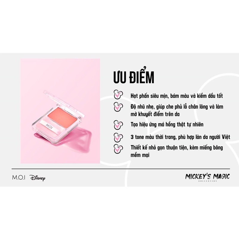 [XÃ HÀNG- SALE KHỦNG ] PHẤN MÁ HỒNG M.O.I MICKEY' MAGIC HỒ NGỌC HÀ CHÍNH HÃNG- Má hồng M.O.I tặng son dưỡng. | BigBuy360 - bigbuy360.vn
