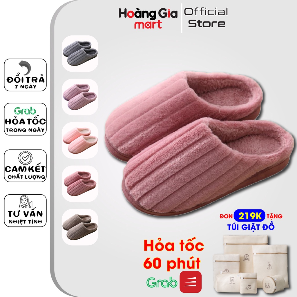 Dép bông mang trong nhà đế nhựa dẻo cực mềm êm chân và được may chắc chắn mã TO64