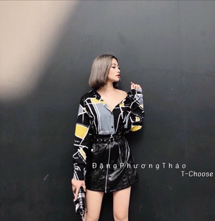 Sơ mi họa tiết siêu Tây