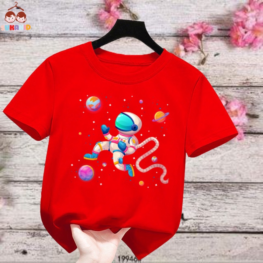 Áo thun hình phi hành gia ngôi sao vũ trụ cho Bé trai và gái.áo cho bé từ 6kg-30kg.AL59.