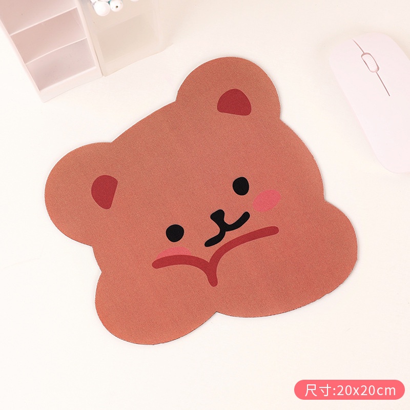 Miếng lót chuột máy tính Forev, bàn di chuột dễ thương 200x200mm, tấm lót chuột hình gấu tấm đệm cao su dày chống trượt | BigBuy360 - bigbuy360.vn