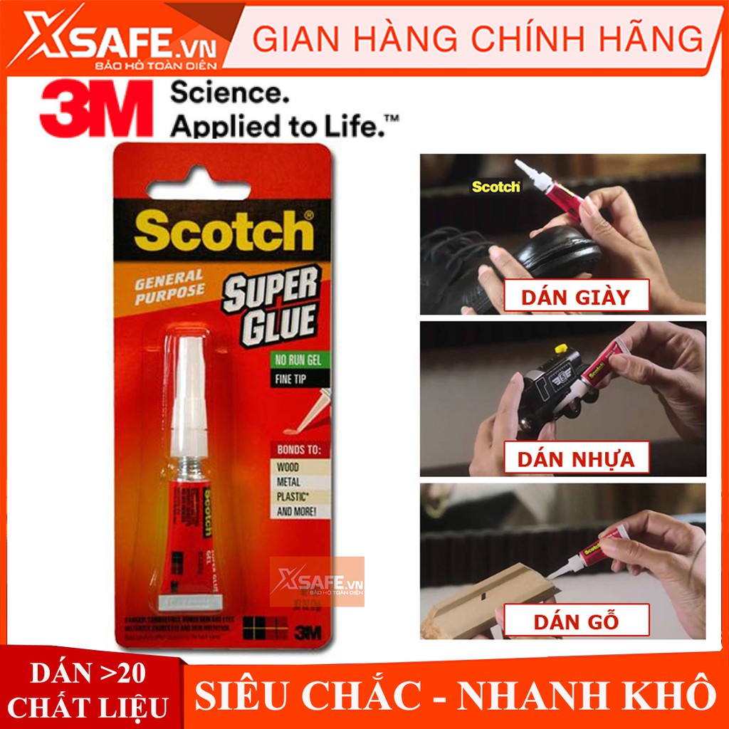 Keo dán đa năng siêu dính dán: gỗ, nhựa, cao su, nỉ, giày dép... 3M AD113 Super Glue