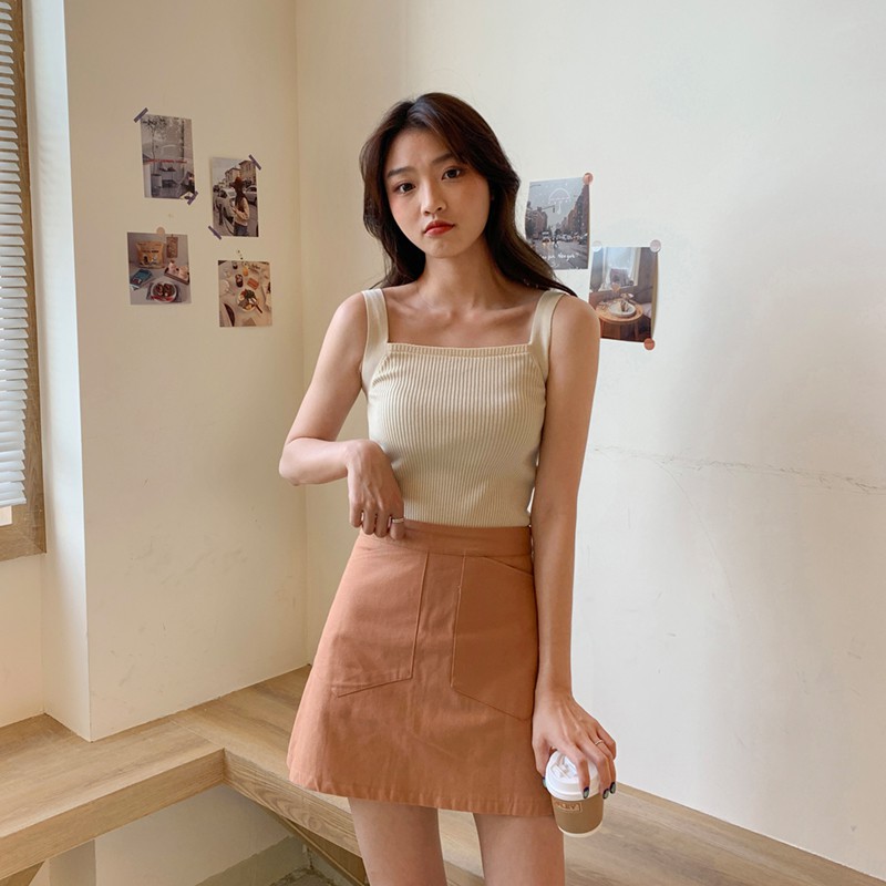 Áo lửng hai dây Xiaozhainv thời trang quyến rũ dành cho nữ