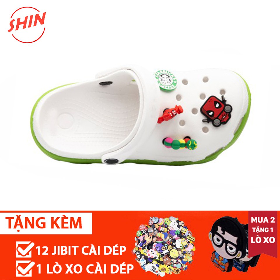 dép cross trắng đế xanh đế lượn sóngFREESHIP?sục cross bít đầu hotrend DU01
