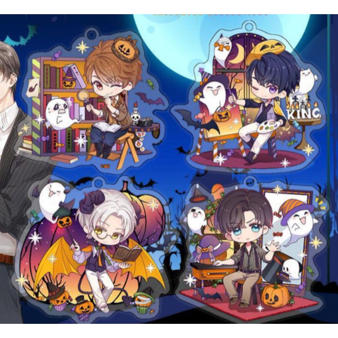 ( Mica trong acrylic ) Móc khóa xinh xắn TEARS OF THEMIS ver HALLOWEEN Vị Định Sự Kiện Bộ game anime chibi xinh xắn